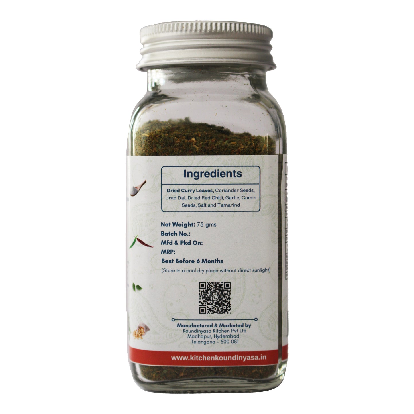 Tangy Karivepaku Podi