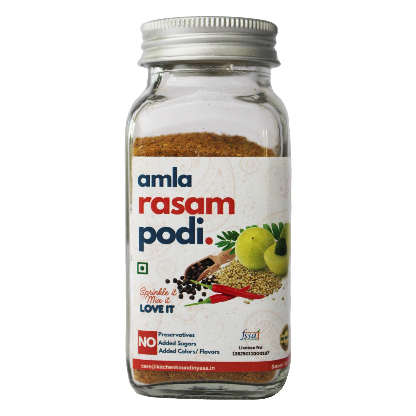 Amla Rasam Podi jar by Kitchen Koundinyasa