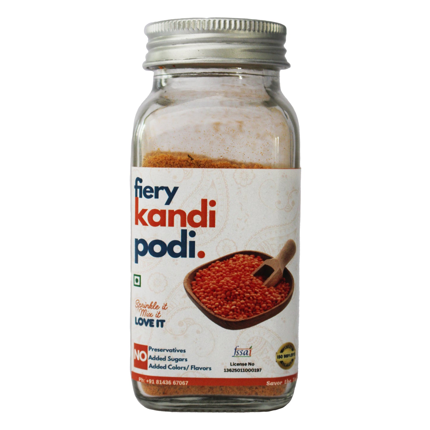 Fiery Kandi Podi jar by Kitchen Koundinyasa