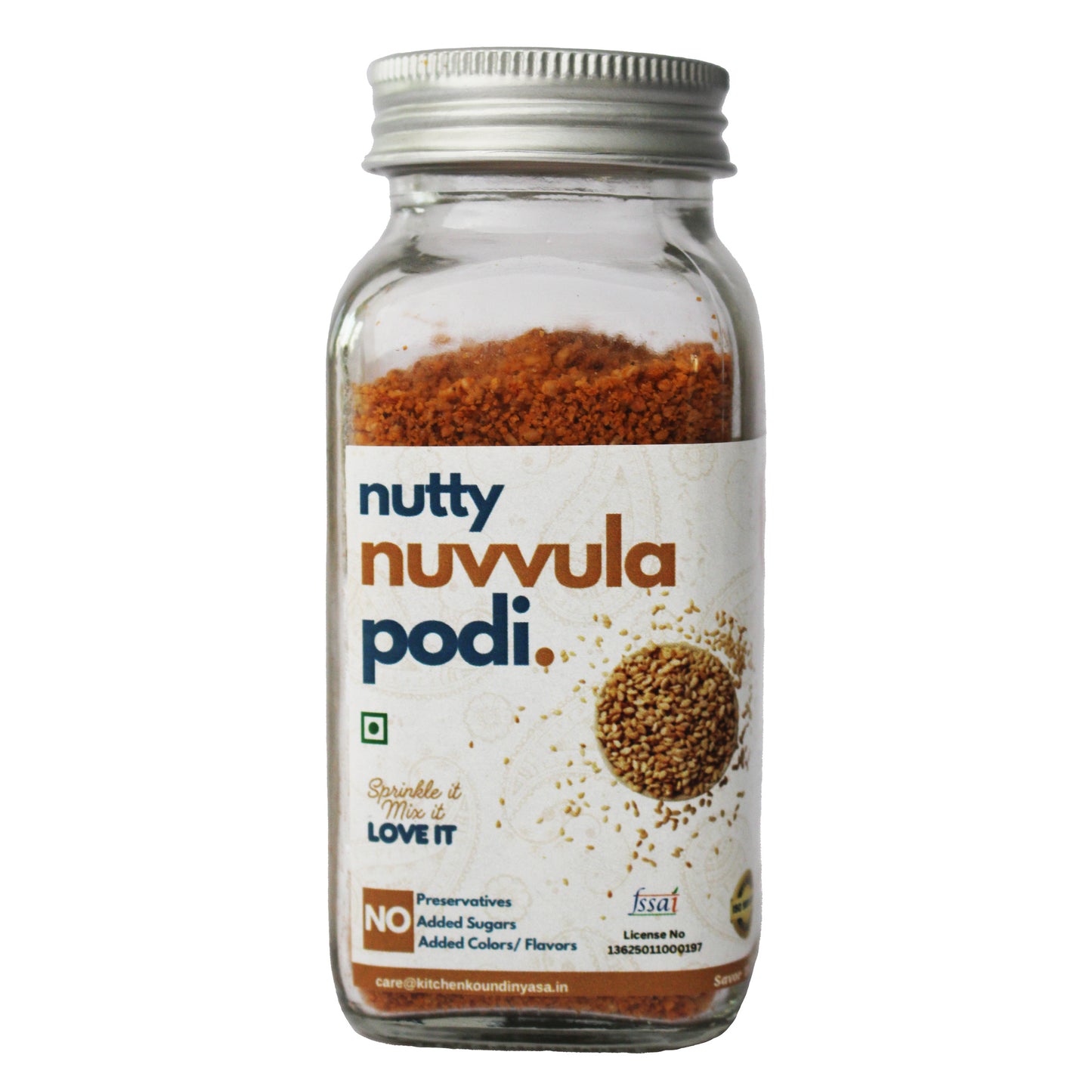 Nutty Nuvvula Podi sesame podi jar by Kitchen Koundinyasa