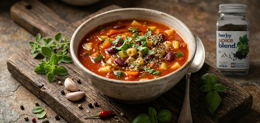 Pizza Spice Minestrone-Style Vegetable Soup