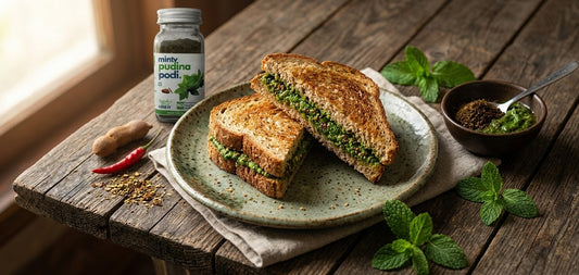 Pudina Podi Chutney Sandwich