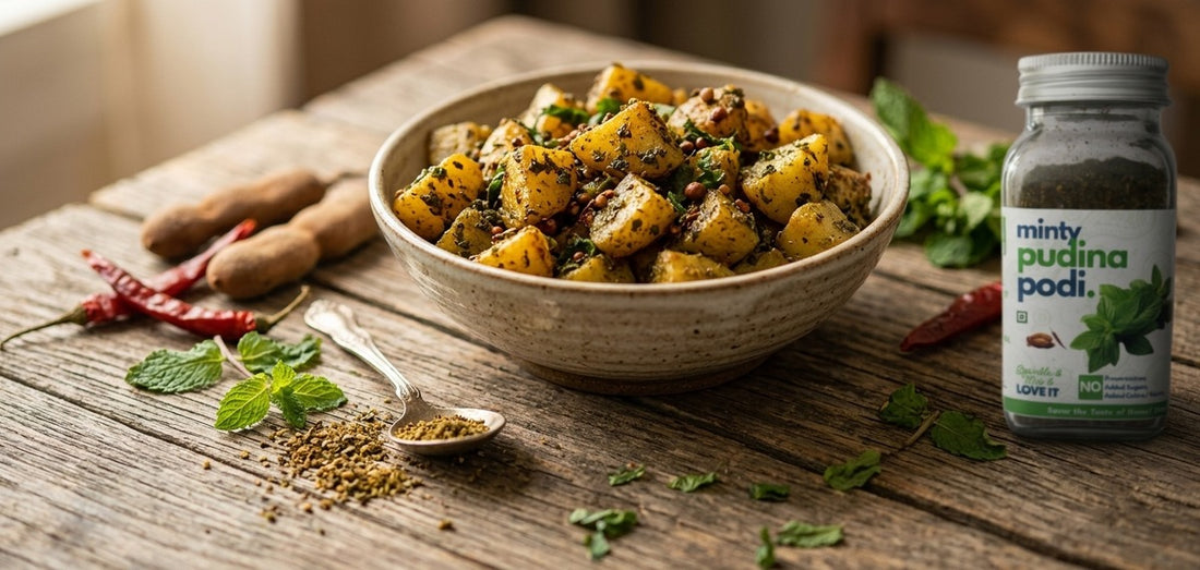 Pudina Podi Aloo Stir Fry
