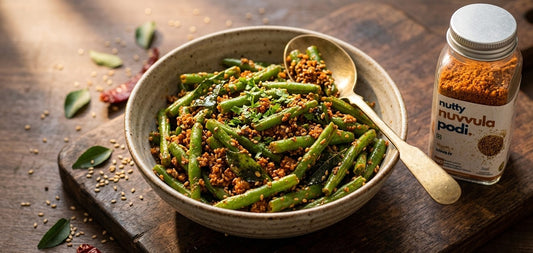 Nuvvula Podi Beans Stir Fry