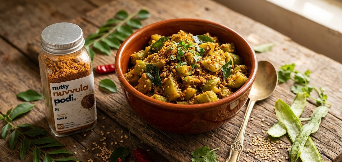 Nuvvula Podi Ridge Gourd Stir Fry