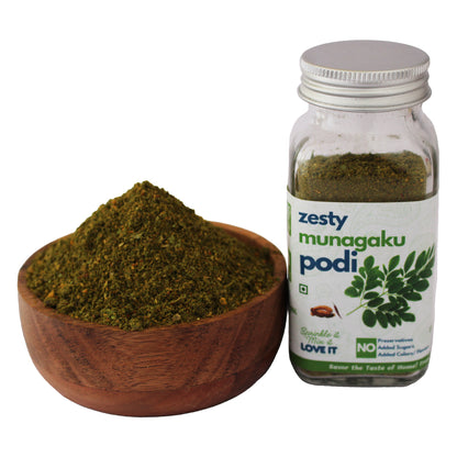 Zesty Munagaku Moringa Podi jar by Kitchen Koundinyasa — view 7