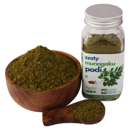 Zesty Munagaku Moringa Podi jar by Kitchen Koundinyasa — view 5
