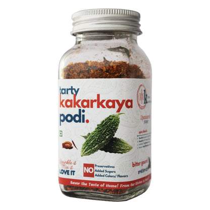 Tarty Kakarkaya Bitter Gourd Podi jar by Kitchen Koundinyasa — view 5