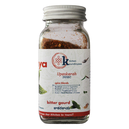 Tarty Kakarkaya Bitter Gourd Podi jar by Kitchen Koundinyasa — view 2