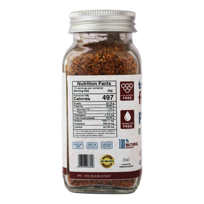 Toasty Flaxseed Podi jar by Kitchen Koundinyasa — view 2